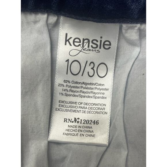 NWT Kensie Effortless Ankle Jeans Women 10 / 30 Frayed Stretch Distress Studded - Picture 9 of 9